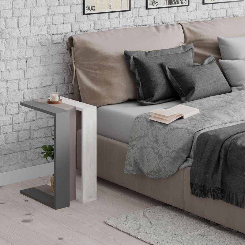 Muju Side Table Anthracite-Light Mocha-Ancient White