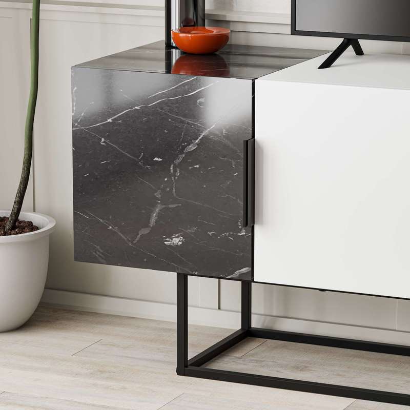 Tontini Tv Stand - Bendir - White - Bendir - Carrara