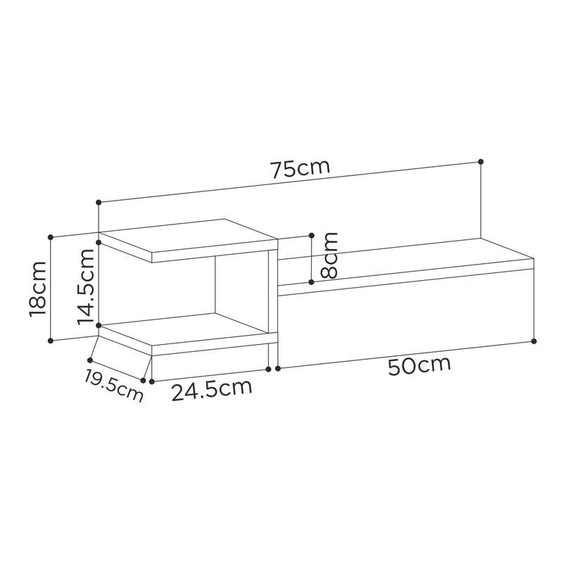 Fork Shelf Set White