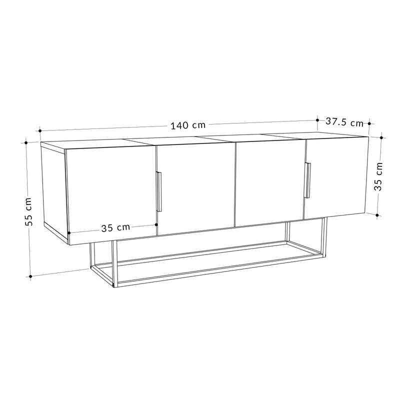 Tontini Tv Stand - Bendir - White - Bendir - Carrara