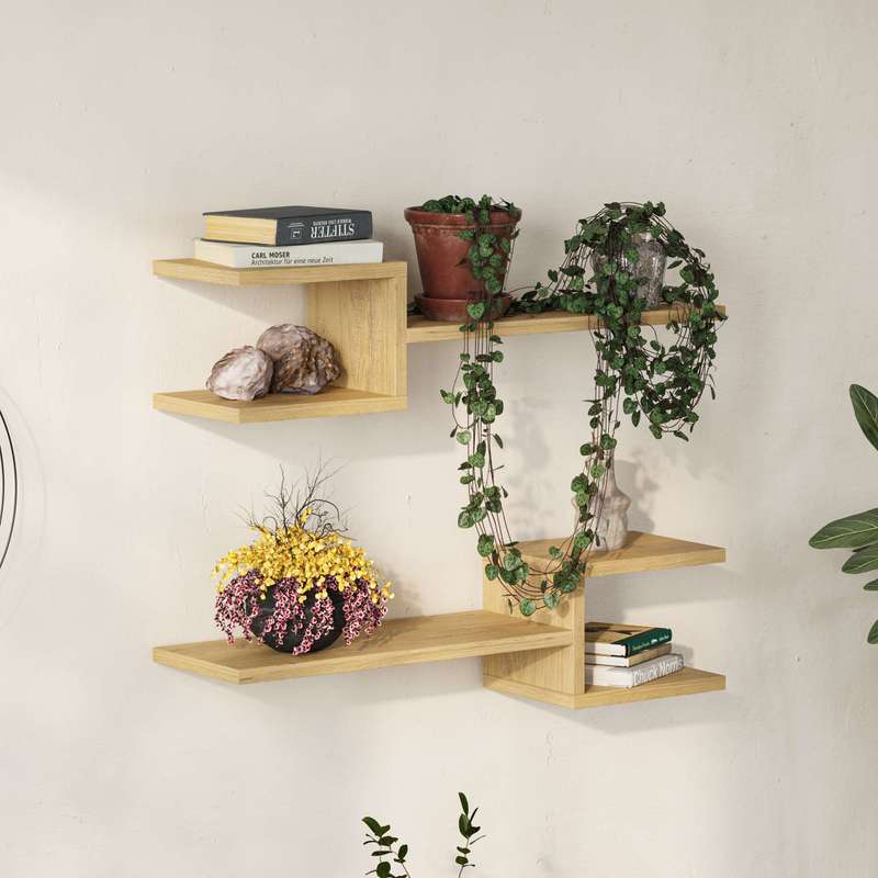 Fork Shelf Set Sapphire Oak