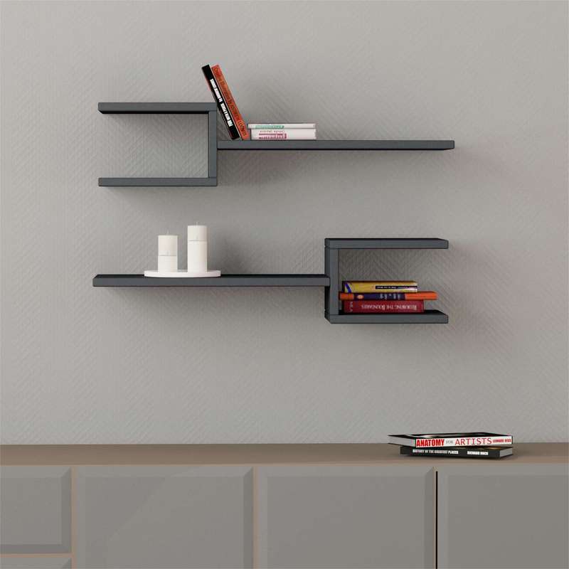 Fork Shelf Set Anthracite