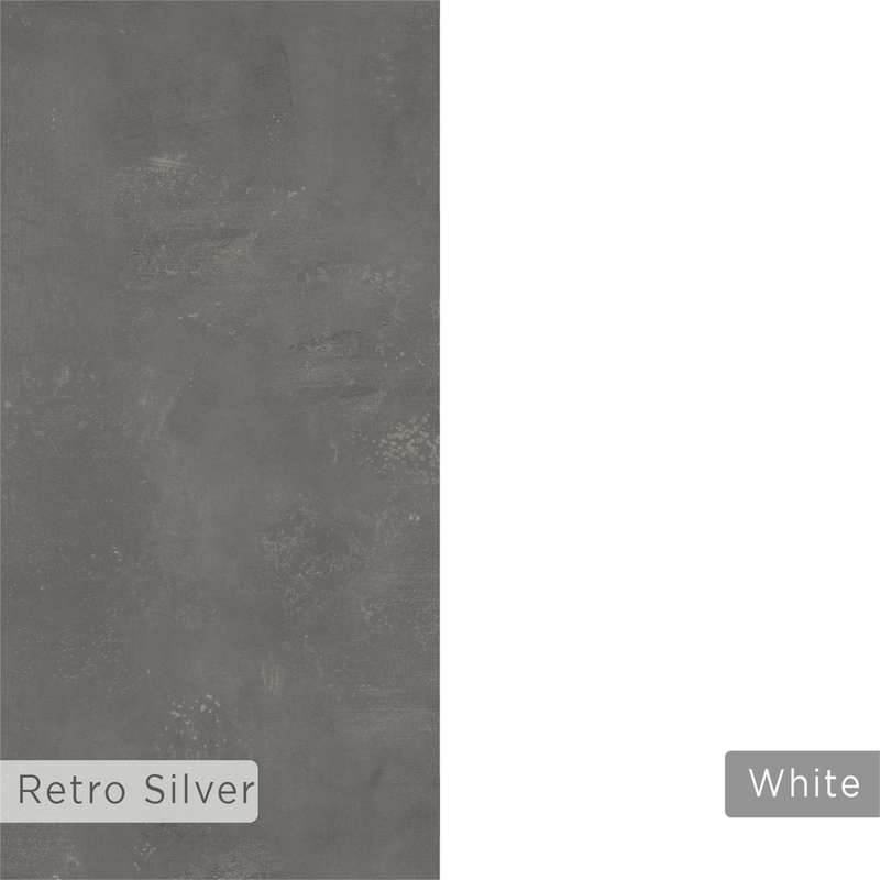 Luton Working Table White - Retro Grey