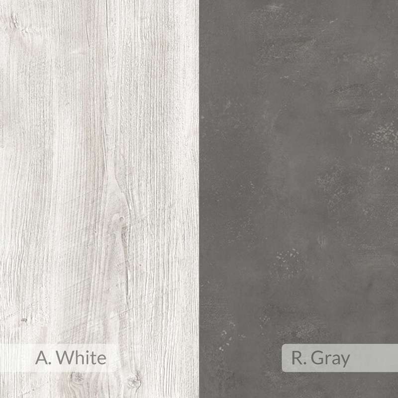 Part Corner Shelf Retro Grey - Ancient White