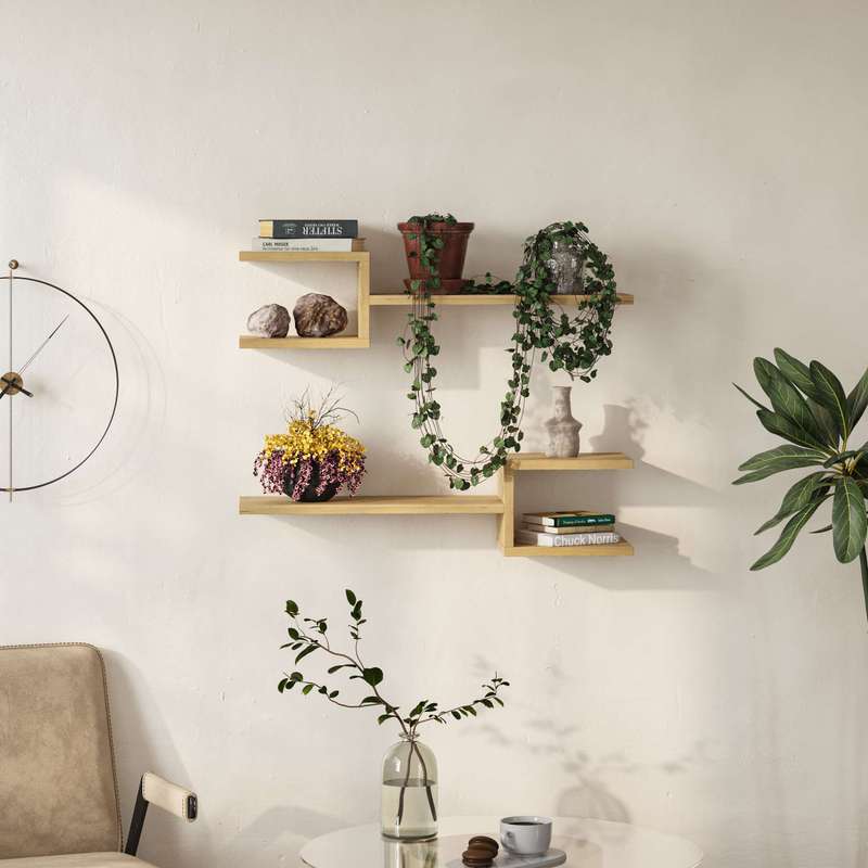 Fork Shelf Set Sapphire Oak