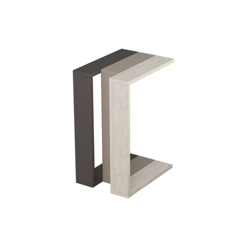 Muju Side Table Anthracite-Light Mocha-Ancient White