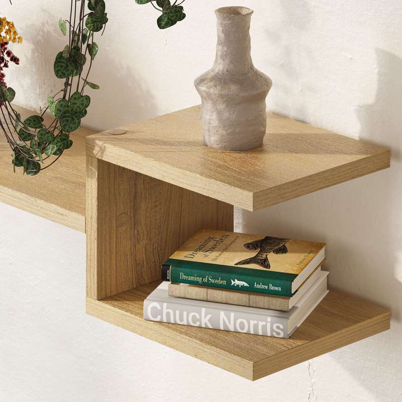Fork Shelf Set Sapphire Oak