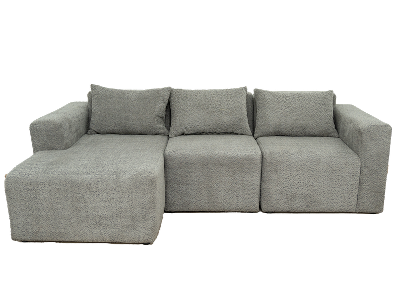 Modular 3 Seater Couch - Grey - Left Hand