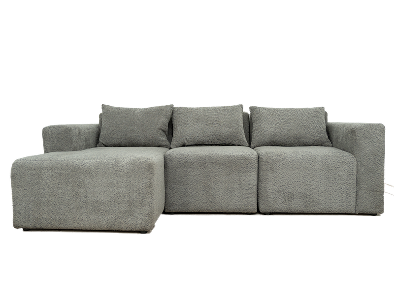 Modular 3 Seater Couch - Grey - Left Hand