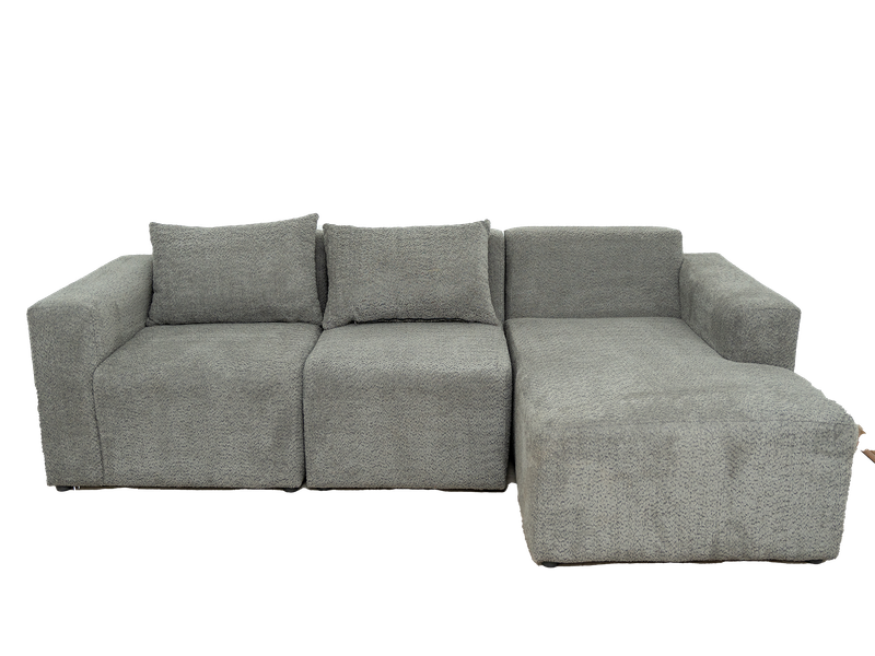 Modular 3 Seater Couch - Grey - Right Hand