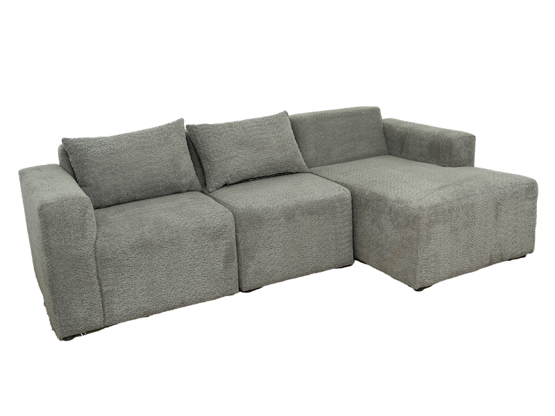 Modular 3 Seater Couch - Grey - Right Hand