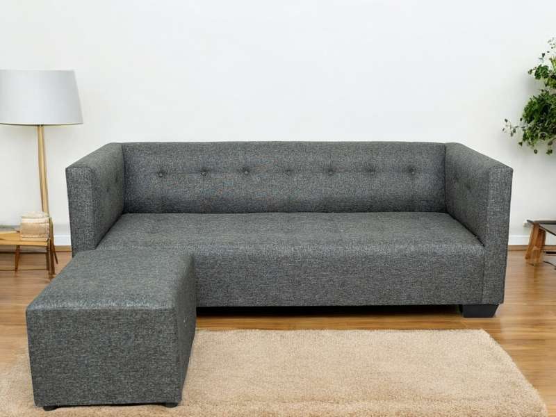 George 3 Seater Couch - Charcoal