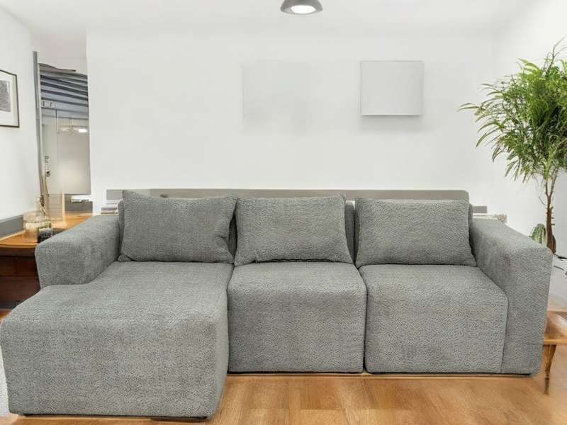 Modular 3 Seater Couch - Grey - Left Hand