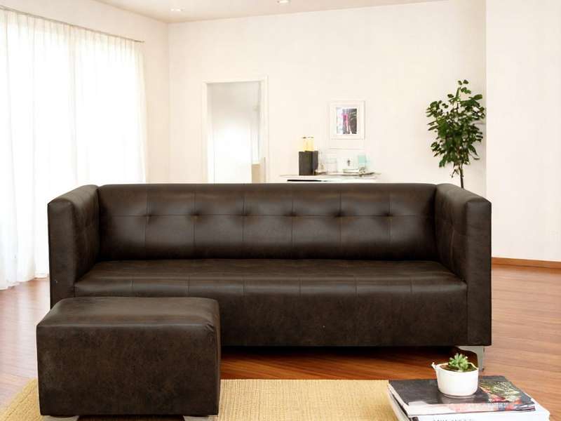 George 3 Seater Couch - Buffalo Brown