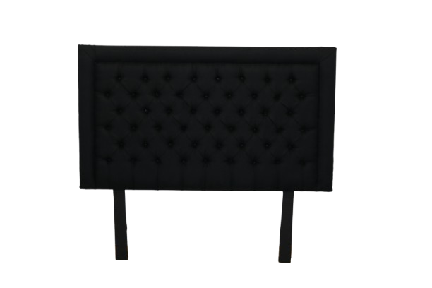 Nadine Headboard - Queen/Double - Black Covered Button