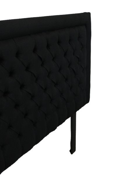 Nadine Headboard - Queen/Double - Black Covered Button