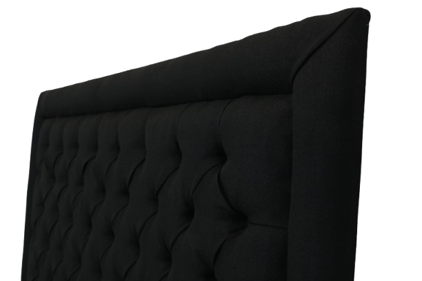 Nadine Headboard - Queen/Double - Black Covered Button