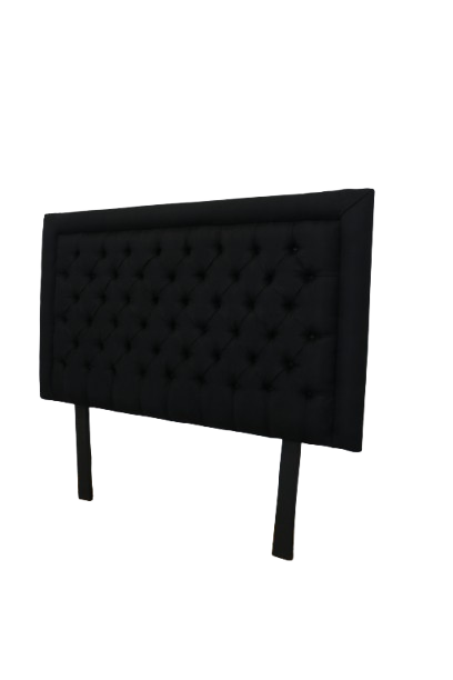 Nadine Headboard - Queen/Double - Black Covered Button