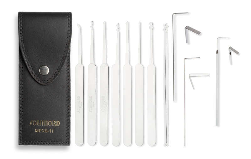 SouthOrd MPXS-11 Eleven Piece Lockpick set with metal handles