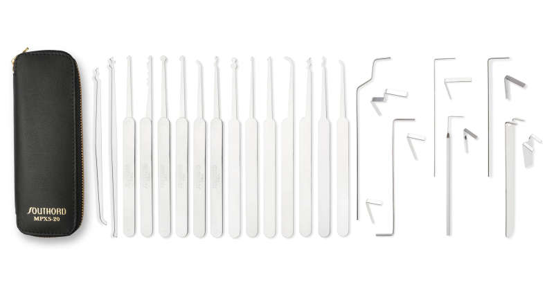 SouthOrd MPXS-20W - Delux 20 Piece Lockpick Set