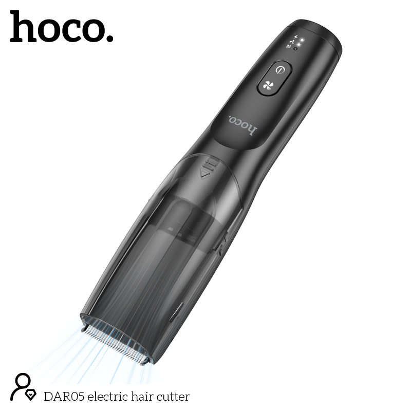 Hoco DAR05 Premium Electric Hair Cutter For Men | 3 Floating Heads | Built-in Trimmer | Black