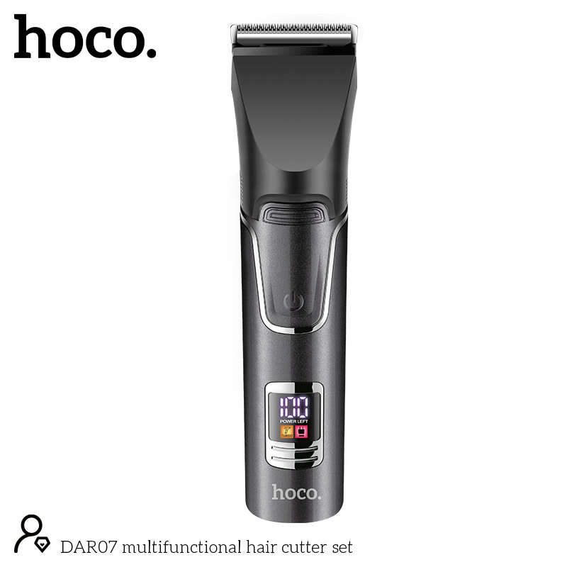 Hoco DAR07 Premium 3-in-1 Grooming Set For Men | Shaver, Clipper, Nose Trimmer | IP67 Waterproof