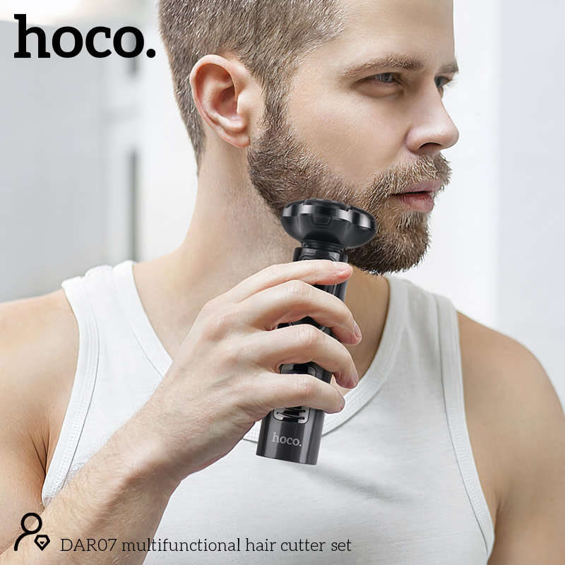 Hoco DAR07 Premium 3-in-1 Grooming Set For Men | Shaver, Clipper, Nose Trimmer | IP67 Waterproof