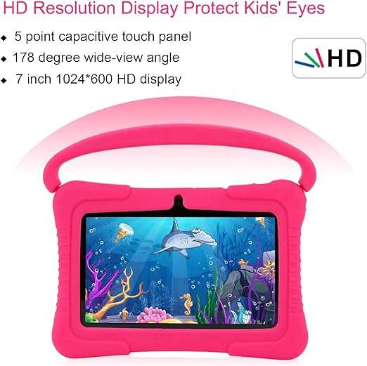 7&quot; Android Kid Educational Tablet Pink - Fonkiss 0.90kg
