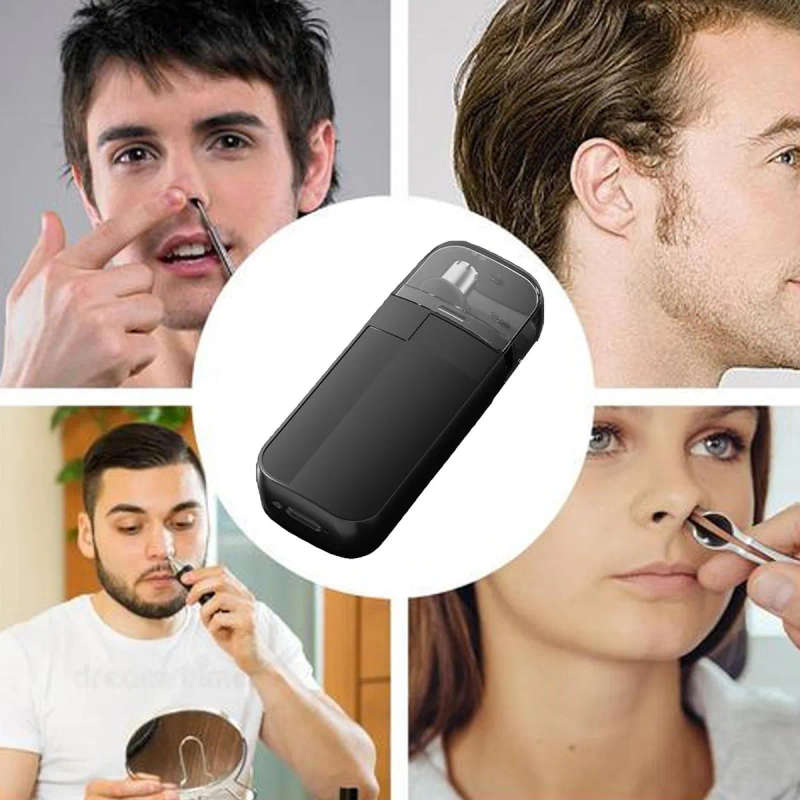 PORTABLE NASAL HAIR TRIMMER , USB RECHARGEABLE , WATERPROOF WITH DUST PROTECTION COVER