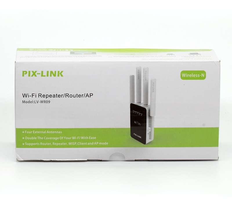 Repetidor Amplificador De Sinal Wifi 4 Antenas Pix Link Lv-wr09 ...