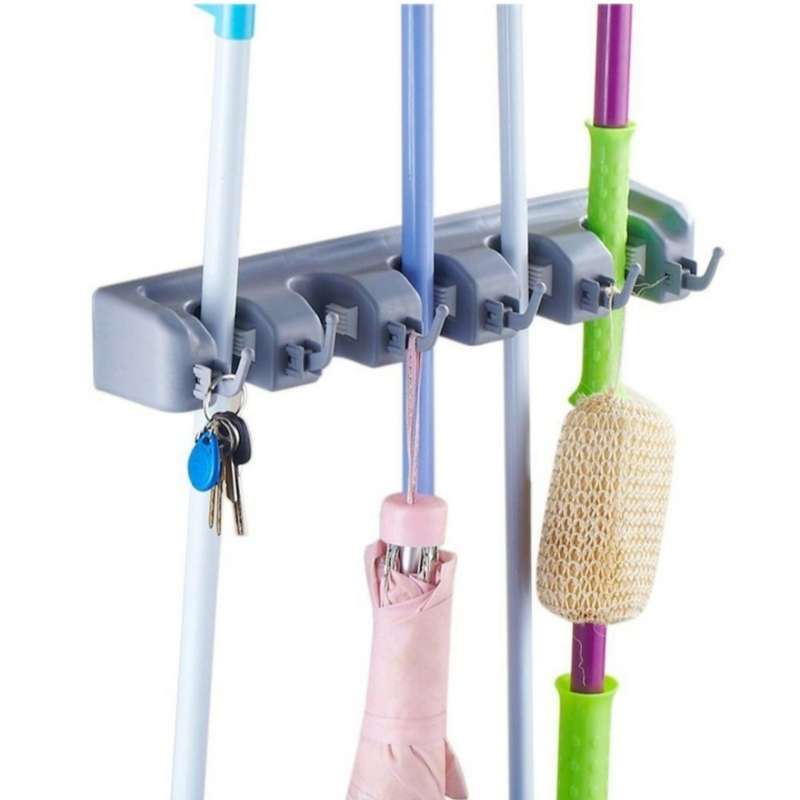 Dmart Mop Broom & Sports Equipment Organizer Wall Mount