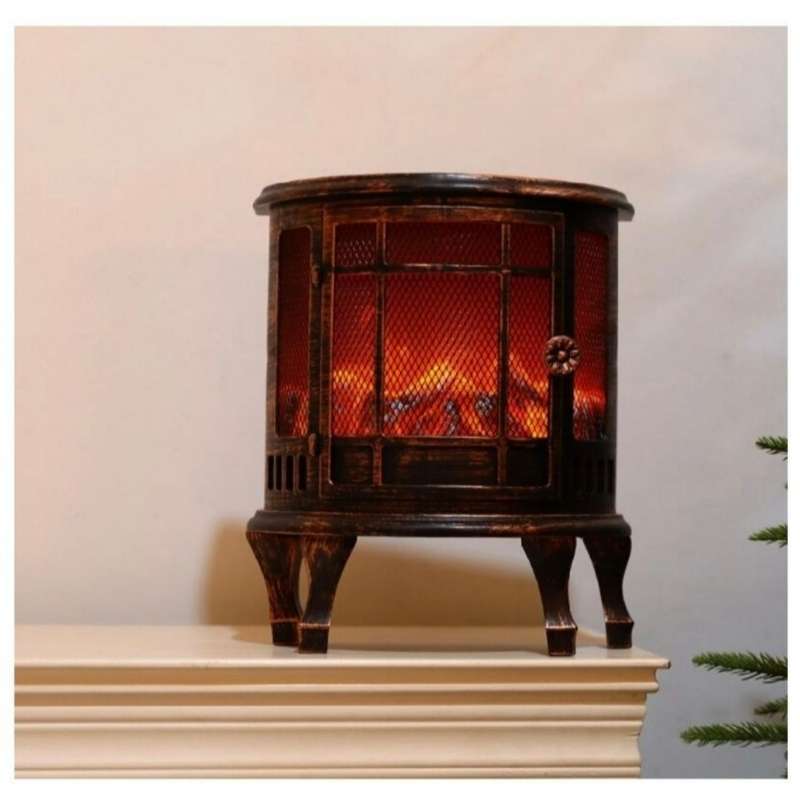 Dmart Electric Fireplace Stove Heater Flame Effect Light