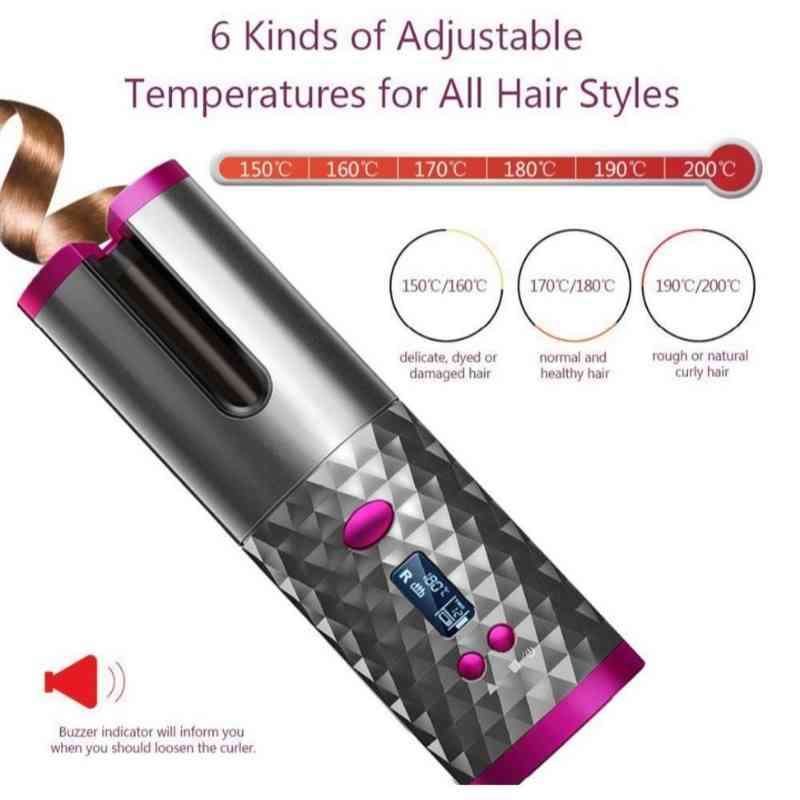 Cordless Auto Hair Curler Rechargeable