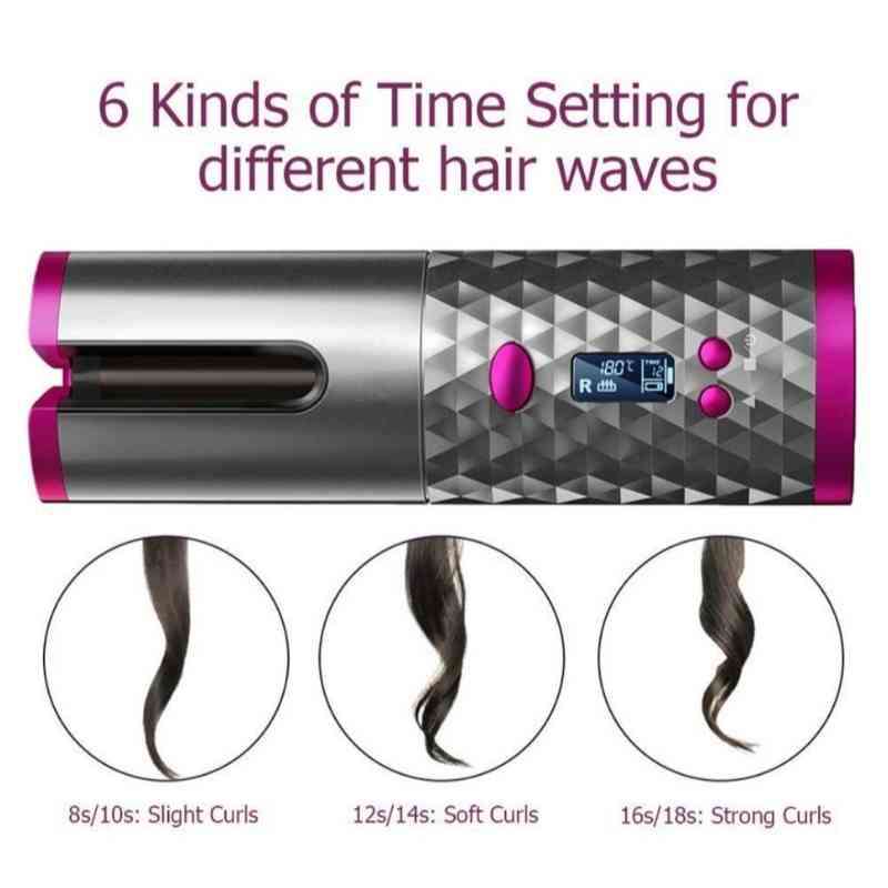 Cordless Auto Hair Curler Rechargeable