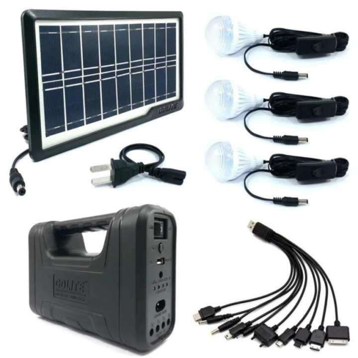 Solar Home Lighting System with 3 Led Bulbs