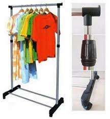 Single Pole Telescopic Clothes Rack