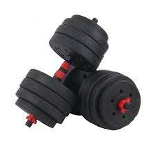 30kg Plastic Cement Weight Lifting Adjustable Dumbbells