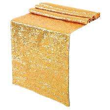 Satin Table Runner 250cmx45cm Pack of 2-Gold