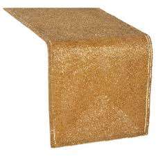 Satin Table Runner 250cmx45cm Pack of 2-Gold