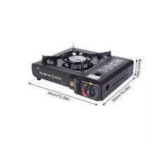 2x Single Burner Canister Camping Gas Stoves with Travel Cases