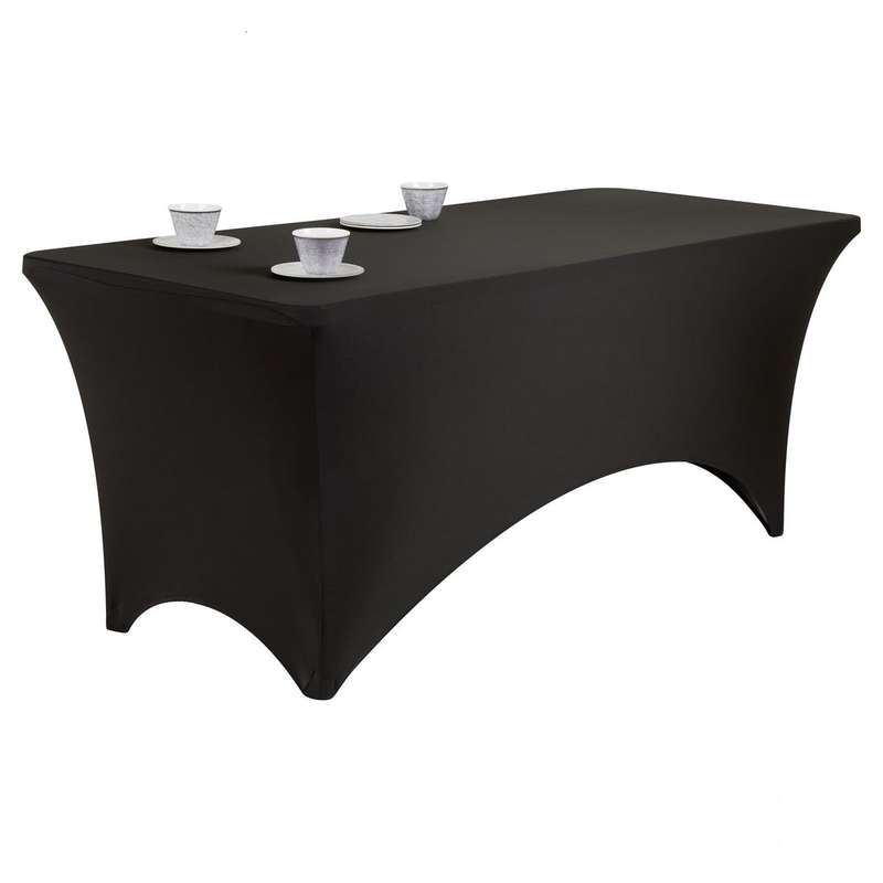 Stretch Table covers - 2 Pieces - Black