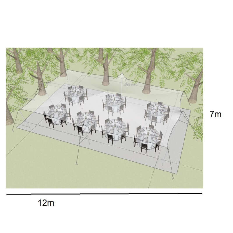 7m x 12m Stretch Tent Gazebo Nonwaterproof