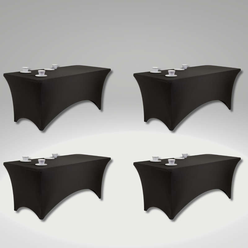 Stretch Table covers - 4 Pieces - Black