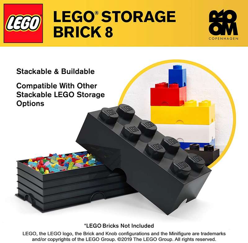 LEGO Storage Brick 8 - Black - Damaged Packaging