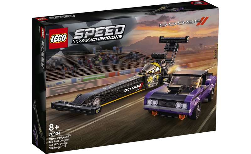 LEGO Speed Champions Mopar Dodge//SRT Top Fuel Dragster and 1970 Dodge Challenger T/A