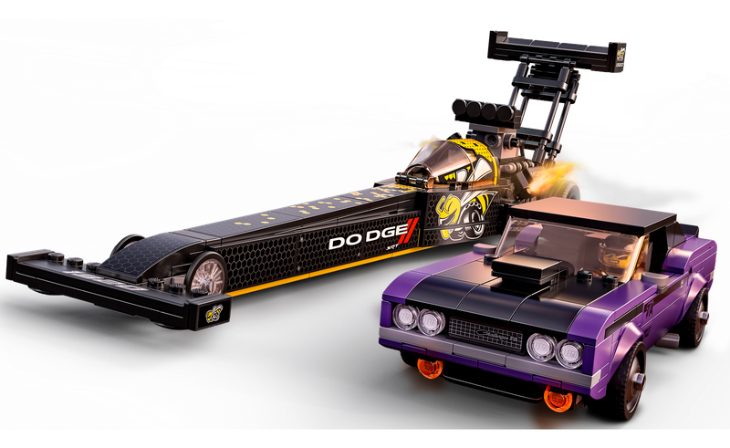 LEGO Speed Champions Mopar Dodge//SRT Top Fuel Dragster and 1970 Dodge Challenger T/A