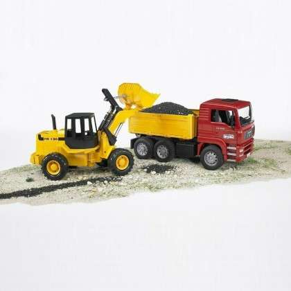 Bruder MAN TGA Construction Truck w/Road Loader FR130