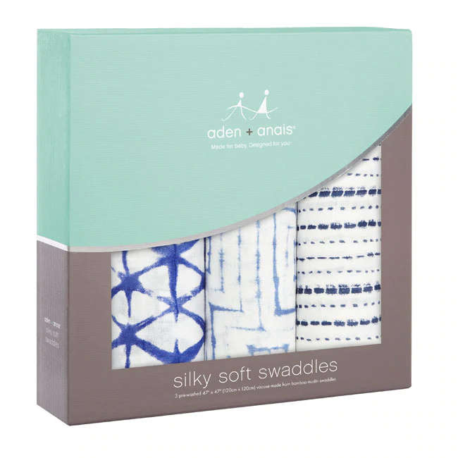Aden + Anais Silky Soft Bamboo Swaddle 3pk