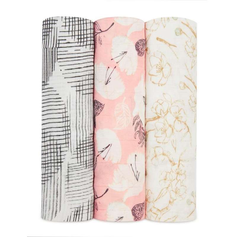Aden + Anais Silky Soft Bamboo Swaddle 3pk