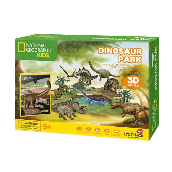 Cubic Fun National Geographic Kids Dinosaur Park 3D Puzzle
